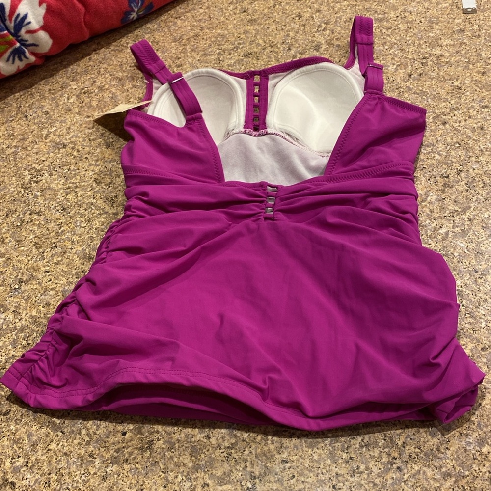 NWT Profile By Gottex Tankini Swim Top 6 Warm Viola (Top Only) - Picture 10 of 17